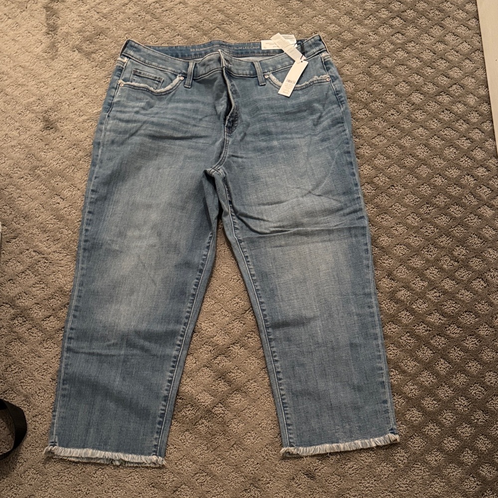 Chicos Slim Leg Crop Women's Blue Jeans